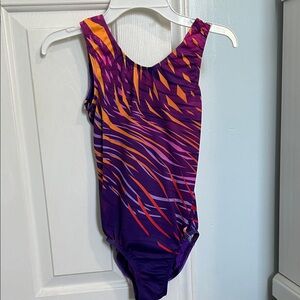 Vibrant Purple and Orange Leotard